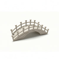 Stone-Look Miniature Arch Bridge with Railings Indoor Miniature Arched Bridge Japanese Decoration Oriental-Style for Collectors