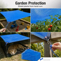 Blue Sun Shade Netting for Outdoor Patios, Pools, and Gardens, UV Protection, Thickened Fabric