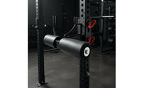 Squat Rack Leg Roller Heavy-Duty Gym Rack Attachment with Foam Rollers Padded Leg Roller Attachment for Weightlifters, Athletes, Strength Training