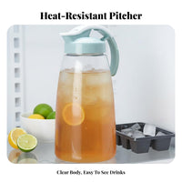 Food Grade Material Heat Resistant Cold Water Kettle Safe Plastic Water Pitcher with Lid Easy to Clean for Hosts, Kitchen, Home, Parties