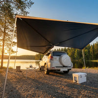 Wide Coverage 270-Degree Awning Waterproof 270 Degree Awning Fold-out Camping Shelter Weather-Resistant for Overlanders, Campers, SUV