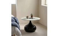 Pedestal Side Table Sculptural Pedestal End Table Modern Furniture for Living Room, Reading Corner