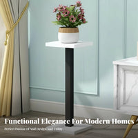 Floor-Standing Single-Leg Planter Stand Creative Design Single Pot Riser Space-Saving Plant Accessory Rust-Resistant for Gardeners, Home Decorators, Apartment Dwellers, Balcony, Living Room, Indoor, Bedroom