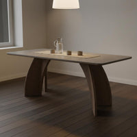 Italian Design Sintered Stone Dining Table Wear-Resistant Rectangular Dining Table Set Easy to Clean Home Furniture for Kitchen