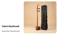 Erhu Professional Grade Chinese Two-Stringed Violin Beginner Friendly Chinese 2-String Violin for Students, Home Rehearsal Performances, Music Lessons