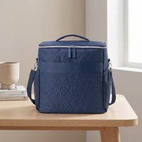 Thermal Insulated Cooler Bag Portable Cooler Bag with Side Pockets Reusable Lunch Box with Handle Lightweight for Adults, Commuters, Students, Picnic, Office, School, Travel