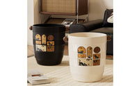 Wastepaper Basket Decorative Trash Can with Side Knobs Large Trash Can with Handles for Office