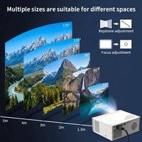 Full HD Smart Display Device with Built-in Speaker Wireless Display Device with Speakers Compact Indoor for Home Theater, Bedroom Movie Nights, Office