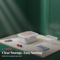 Transparent Chip Container particle-resistantproof Clear Card Storage Box multipurpose