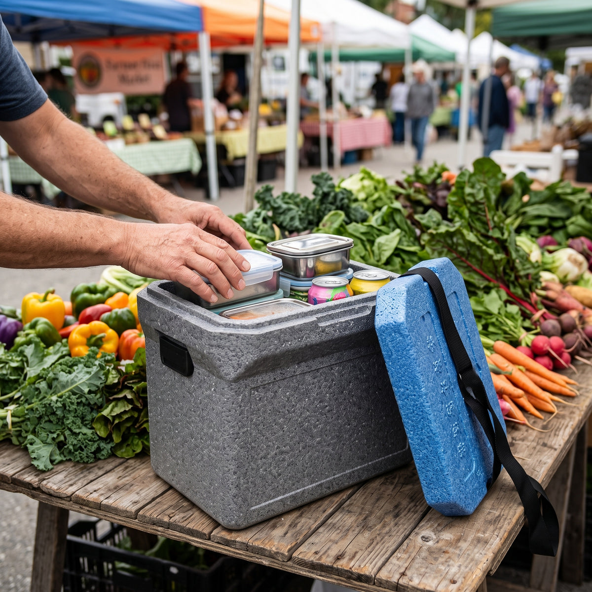 Insulated Foam Cooler Box for Food Delivery and Cold Chain Transport