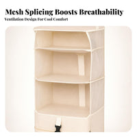 Divided Tiers Zippered Hanging Organizer Rigid Frame 4 Tier Hanging Closet Organizer