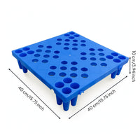 Interlocking Pallet Water-resistantProof Pallet with Grid Top Perforated Interlocking Storage Bases for Logistics Coordinators, Cargo Staging