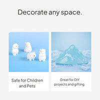 Polar Bear Penguin Resin Animal Desktop Aquarium Decor DIY