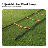 Multi-Functional Agility Ladder Easy Setup Speed Ladder Portable with Storage Bag Sports Equipment Sturdy Construction for Children, Athletes, Coaches, Outdoor, Gym