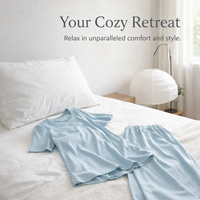 Womens Pyjamas Set with Breathable Milk Silk Material for Sleeping and Home, Plus Size Nightwear for Ladies Lounge Wear