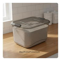 Moisture-Proof Rice Storage Bin Secure Locking Lids Rice Storage Dispenser Large Capacity for Kitchen