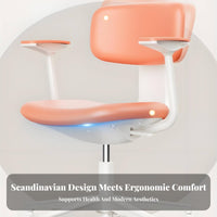 Thick Padded Seat Ergonomic Task Chair 360-Degree rotation mediumspine Mesh Task Chair space-saving Design Computer Seating Wheeled Base for Students, distant Workers, Adults, Study Room, Bedroom, Workspace