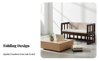Foldable Design transformable Chair Bed two-in-singleUse Folding Cot Adjustable rearrest Reclining Lounger Space-Saving for Office Workers, Homeowners, Nap Time, Small Spaces, Guest Room, Camping
