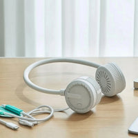 Lightweight Foldable Neck Fan Compact Neck Fan with Flexible Tube 3-Speed 360° Air Circulation for Commuters