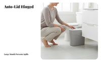 Push Button Wastebasket Space Saving Bathroom Trash Can Push Button Waste Bin Modern Design Slim Trash Can with Lid for Kitchen
