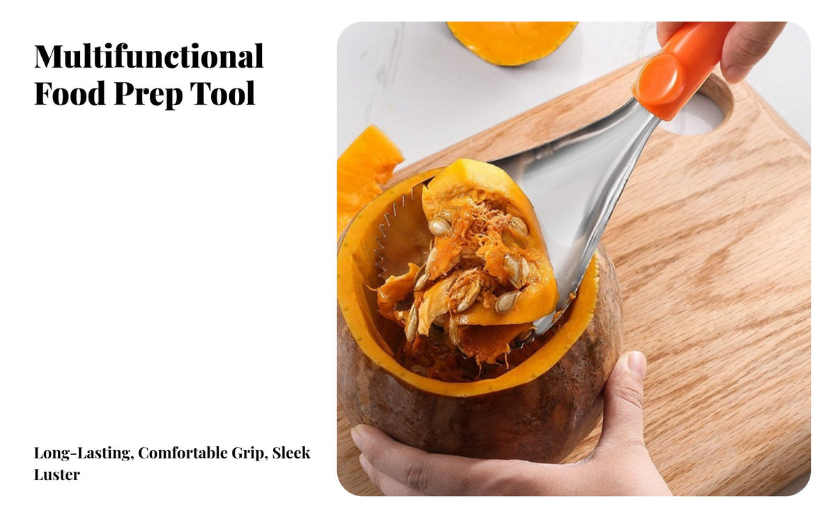 Pumpkin Scraper Multi-Functional Pumpkin Center Remover Stainless Steel Carving Spoon Easy to Clean Stainless Steel Center R