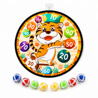 Safe Cloth Dartboard with Sticky Balls Indoor Sticky Ball Target Board Soft Toy Long-Lasting for Toddlers, Bedroom