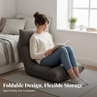 Single-Person Adjustable Floor Sofa Foldable Design Indoor Seating for Dorm Room