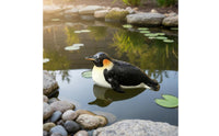 Buoyant Penguin Statue Outdoor Use Animal Figurine True-to-Life Display Item for Pool