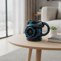 turboscharger Mug Novelty blower Mug Molded Cup for Car Enthusiasts, Mechanics, Office