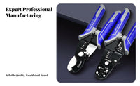 Cutting Notches Heavy Duty Wire Trimmers Synthetic Handles Multifunction Pliers Steel Head Wire Cutter Stripper Non Slip Handle for Electricians