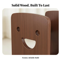 Desktop Bookshelf Solid Wood Student Desk Organizer Space-Saving Wooden Book Holder for Students, Home Office Workers, Study Room