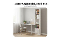 Optional Cabinet Doors Unobstructedstanding Shelving Unit with Cabinets Multi-Functional Bookshelf Large Capacity Bookcase Sturdy Construction for Families, Book Lovers, Homeowners, Living Room, Study, Home Office, Bedroom