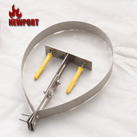 Chimney Bracket Stainless Steel Telescopic Pipe Clamp for Wall-Hung Boilers, Stoves, Water Heaters, Range Hoods