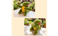 Dinosaur Wristband Fuzzy Wearable Plushy Toy Embroidered Eyes for Children, Kids