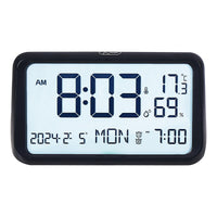 Large LCD Alarm Clock with Weekday Display, Modern Minimalist Style, Model 8316