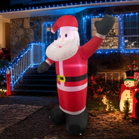 Christmas Inflatable Santa Easy to Install Inflatable Santa Figure Festive Yard Decoration for Lawn