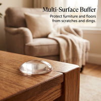 6 Pack Clear PU Door Wall Mounted Door Stoppers, Anti-Collision Wall to Protect Walls, Soft for Refrigerator Door