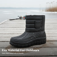 men's Thermal Fishing Boots Warm & Comfortable Waterproof Winter Boots Non-Slip Winter Shoes for Fishermen, Adults, Rainy Days, Travel, Hiking