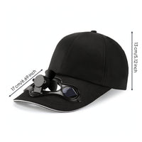 Fan Visor Cap Shielding Cap with Solar Fan Adjustable Handsbattery-Free for Outdoor Workers, Travel, Walking