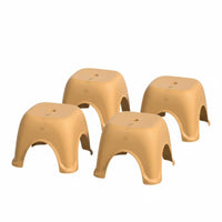 Non-Slip Feet Stackable Arched-Leg Stool Easy to Clean Household Furniture Space-Saving Footstool Strong Load-Bearing for Children, Homeowners, Bathroom, Living Room, Kitchen, Entryway