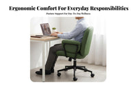Highspinal support Upholstered managerial Chair 360-Degree rotate Upholstered Rolling Armchair Ergonomic Design Office Furniture Padded Seat for Home Users, Professionals, managerials, Study Room, Bedroom