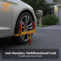 Car Wheel Lock Easy Installation Wheel Lock Visual Deterrent Anti-Burglary Tire Boot for Street Parking, Long-Term Storage