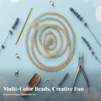 50 Grams Multi-Purpose Glass Beads Uniform Size DIY Jewelry Beads Wide Variety of Colors for Children, Beadwork, Crafting, Accessory Design