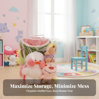 Transparent Design Clear Cylindrical Bag particle-resistantproof Plushie Organizer Large Capacity Toy Container Space Saving for Children, young children, Parents, play area, Nursery, Bedroom, Living Room