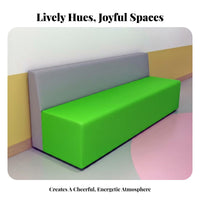 Upholstered Cubby Padded Seat Padded Seat Cushioned Cubby Rack Multi-Functional Storage children's Furniture for Kids, Kindergarten, Playroom