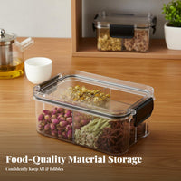 Divided Organizer Box Stackable Design Compartmental Storage Container Sealed