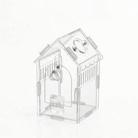 Transparent Acrylic Terrarium with Latch Clear Reptile Enclosure Compact Tank Stackable for Home Breeding