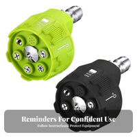 Sturdy Construction 6-in-1 Pressure Washer Nozzle Time Saving 6 in 1 Pressure Washer Nozzle Rustproof for Car Owners, Homeowners