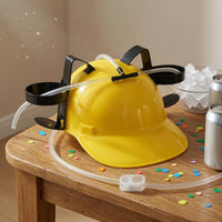 Adjustable Fit Beer Helmet Lightweight Drinking Hat Switchable Valve Beer Hat Molded Plastic for Events