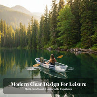 Transparent Kayak Photo-Friendly 2 Person Transparent Boat Full Set Included 2 Person Transparent Canoe for Outdoor Enthusiasts, Photographers
